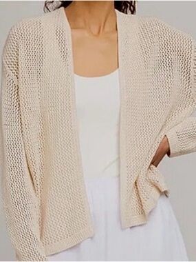 Gentle Fawn Open-Front Lightweight Knit Cardigan - Cream